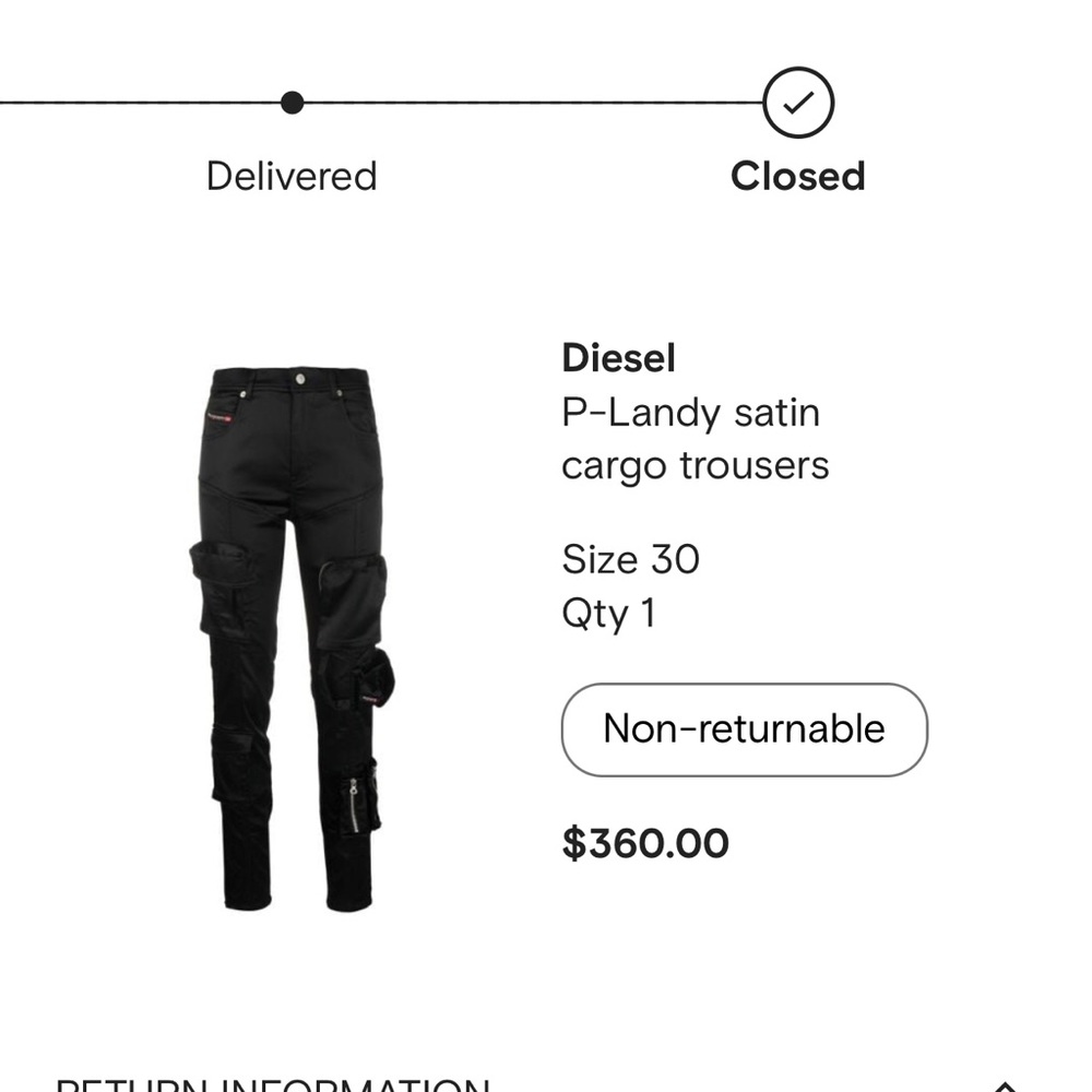 Diesel cargo pants super cute and fitted  size 30 NWT